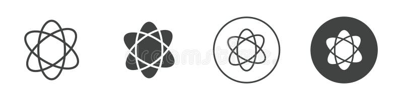 Atom icon Vector logo outline vector illustration
