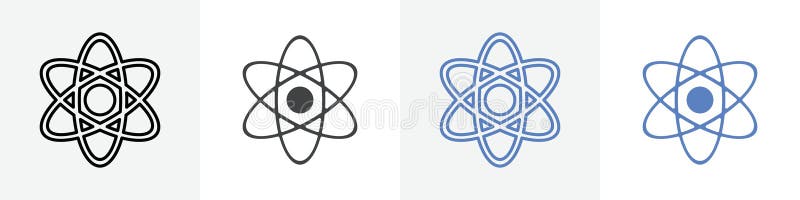 Atom icon vector set use for web stock illustration