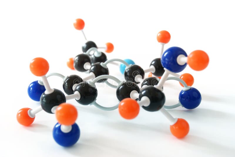 Atom model stock photos