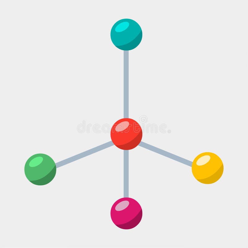 Abstract Molecular Structure Stock Illustration - Illustration of shiny, blue: 4