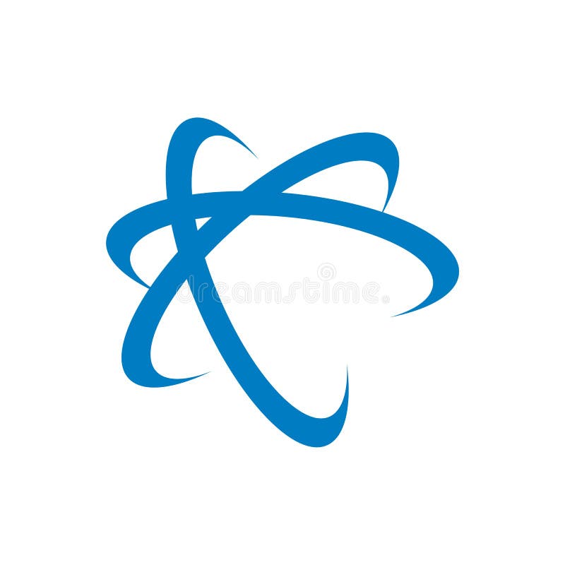 Blue Logo Design For Atom, Nuclear, Molecule, Chemistry, Science Stock ...