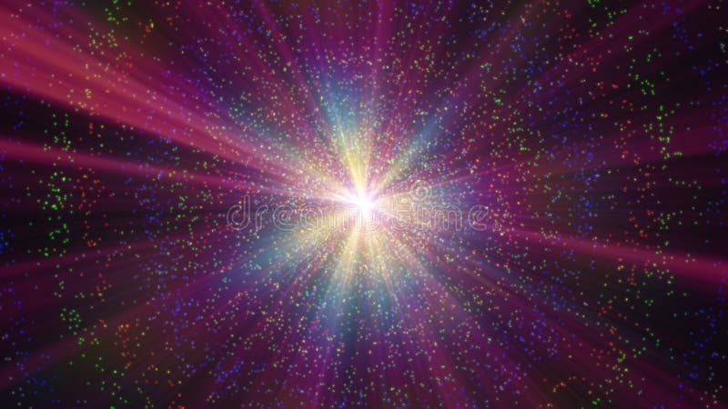 Atom particle ray light color abstract royalty free illustration