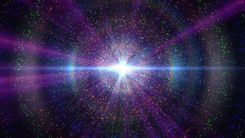 Atom particle ray light color abstract royalty free illustration