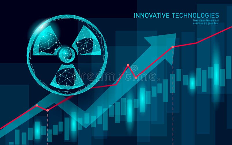 Atom particle sign. Nuclear military weapons global danger. Atomic power defence country security. Nuke arm vector illustration