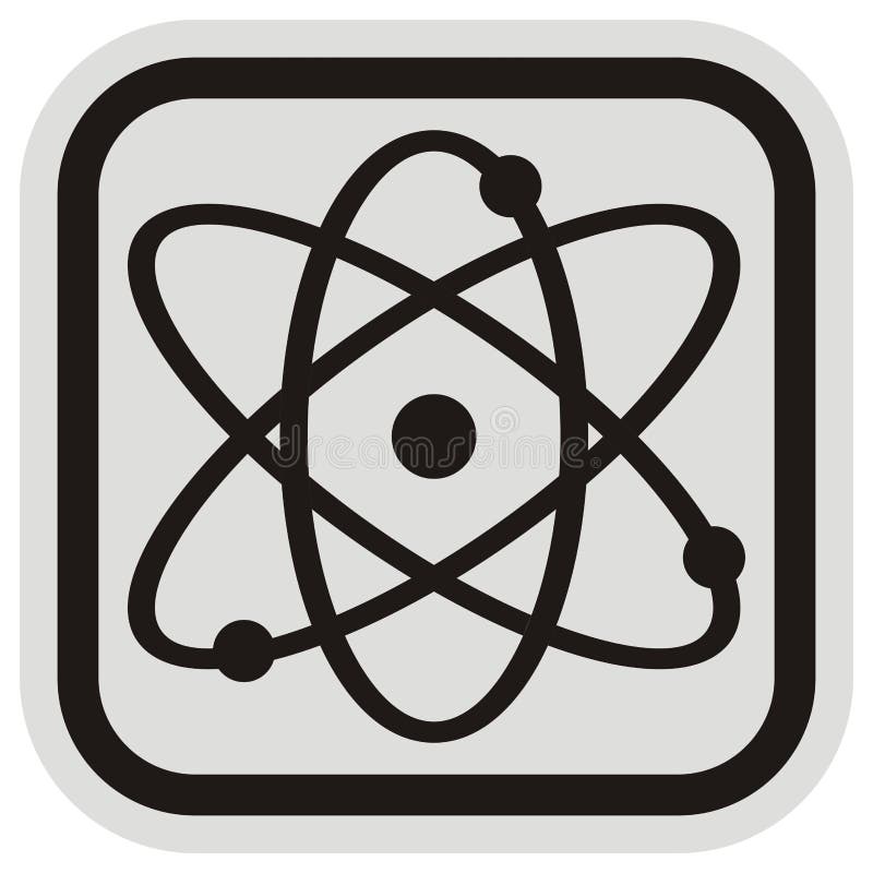 Atom Particle, Vector Icon, black symbol, frame vector illustration