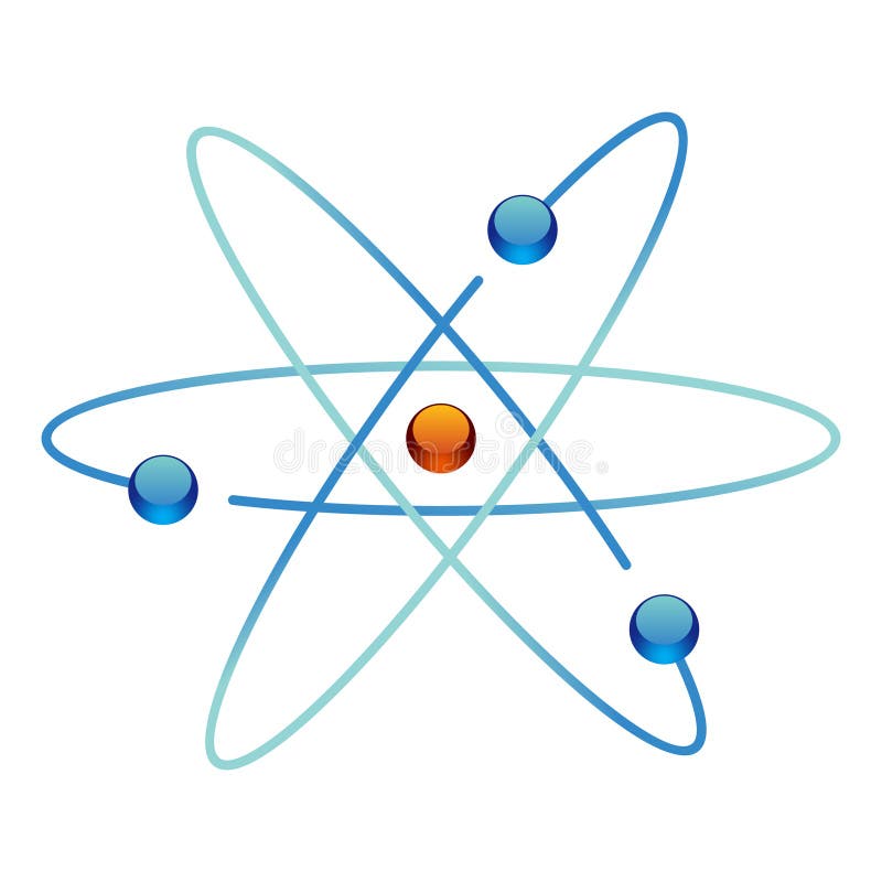 Atom Symbols of Nuclear Energy Icon. Scientific Research and Molecular ...