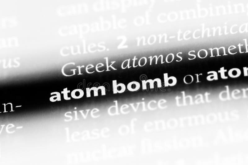 Atombomb stock photo. Image of macro, word, dictionary 114406660