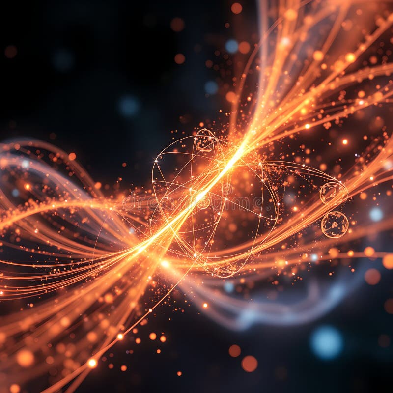 Atomic Dance of Light Particles royalty free stock photos