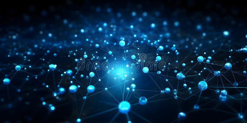Atomic Level Molecular Structure 3d Rendered Molecules And Atoms Background vector illustration