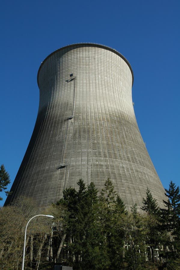 A close view of the massive cooling tower at the Trojan Nuclear Power Plant in Portland, Oregon. A close view of the massive cooling tower at the Trojan Nuclear Power Plant in Portland, Oregon