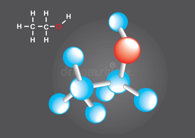 Atomstruktur auf dunkelgrauem Hintergrund vektor abbildung