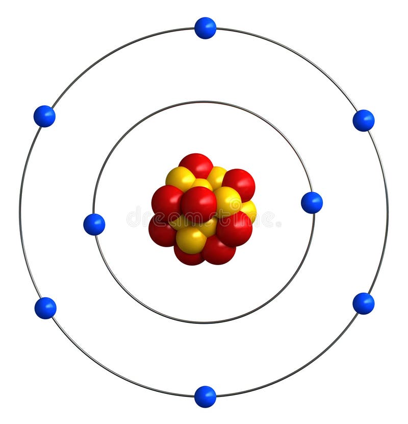 Atomstruktur des Sauerstoffes vektor abbildung