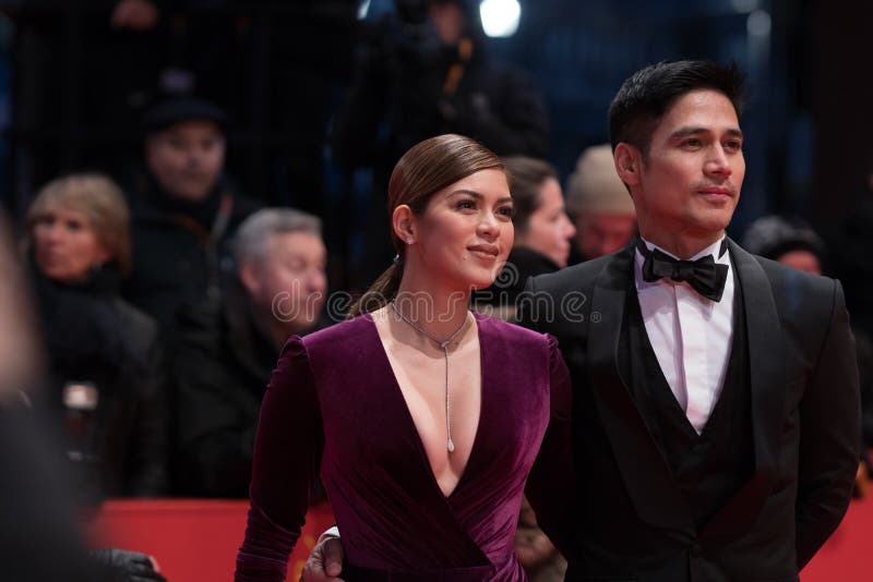 Atores filipinos Shaina Magdayao e Piolo Pascual durante Berlinale 2018 fotografia de stock Atores filipinos Shaina Magdayao e Piolo Pascual durante Berlinale 2018 fotografia de stock