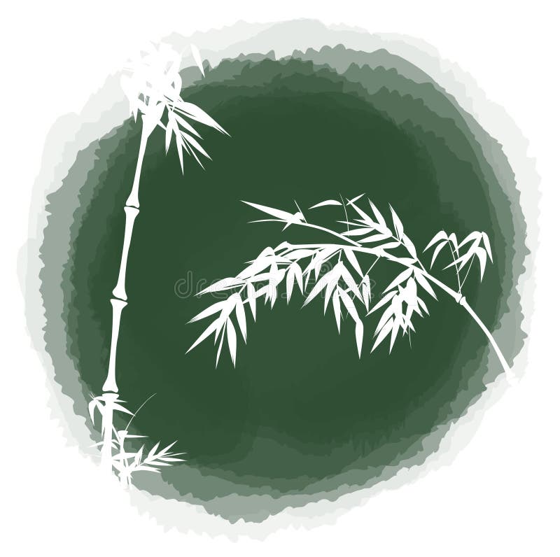 Atramentu opadowy bambus ilustracji Atramentu opadowy bambus ilustracji