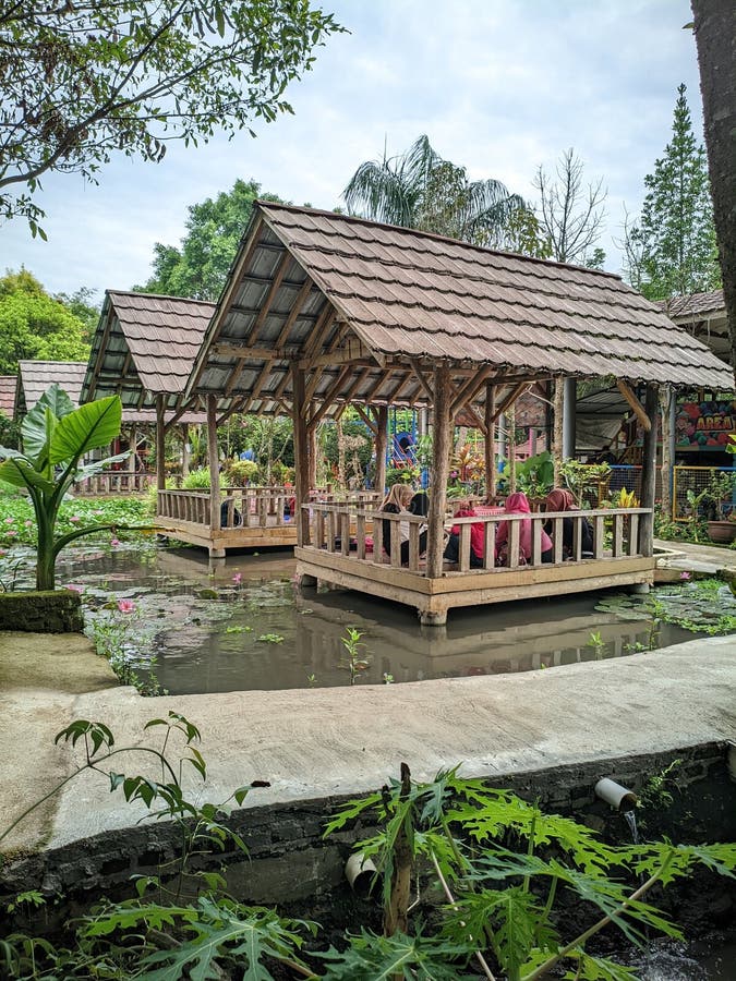 Atração turística de edifício tradicional do Java Ocidental imagem de stock royalty free