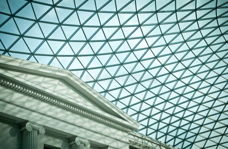 Atrium British muzealni zdjęcia stock