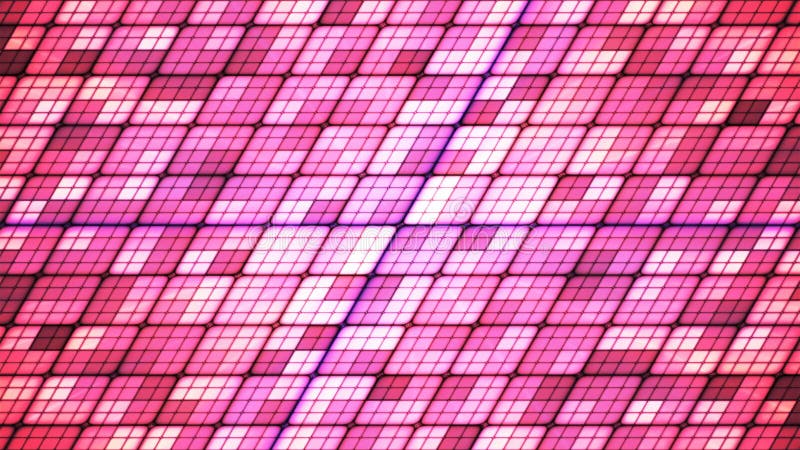 Att blinka för TV-sändning lutar högteknologiska kuber, rosa färger, abstrakt begrepp, Loopable, 4K royaltyfri illustrationer