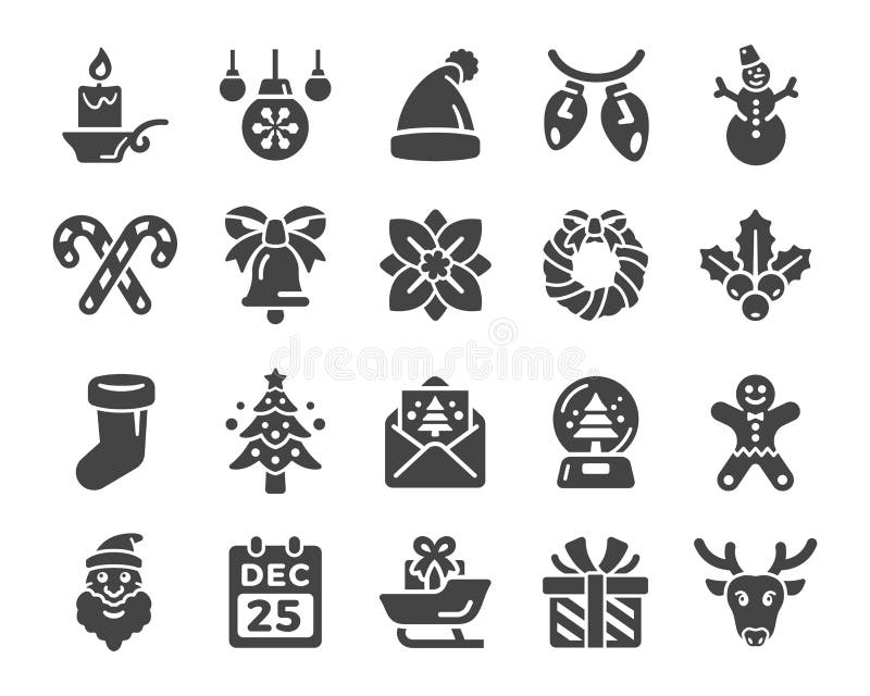 Att fästa för jul ihop innehåller digitala inställda symbolsillustrationbanor vektor illustrationer
