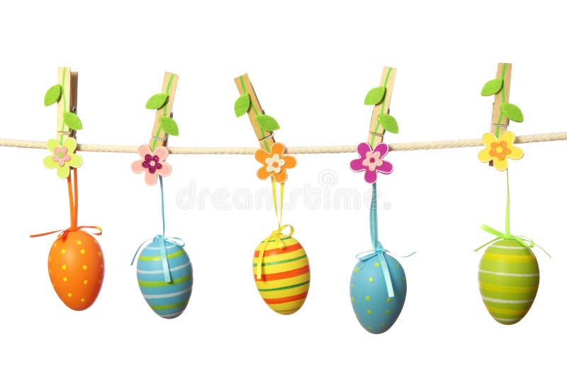 Attaccatura delle uova di Pasqua fotografie stock Attaccatura delle uova di Pasqua fotografie stock