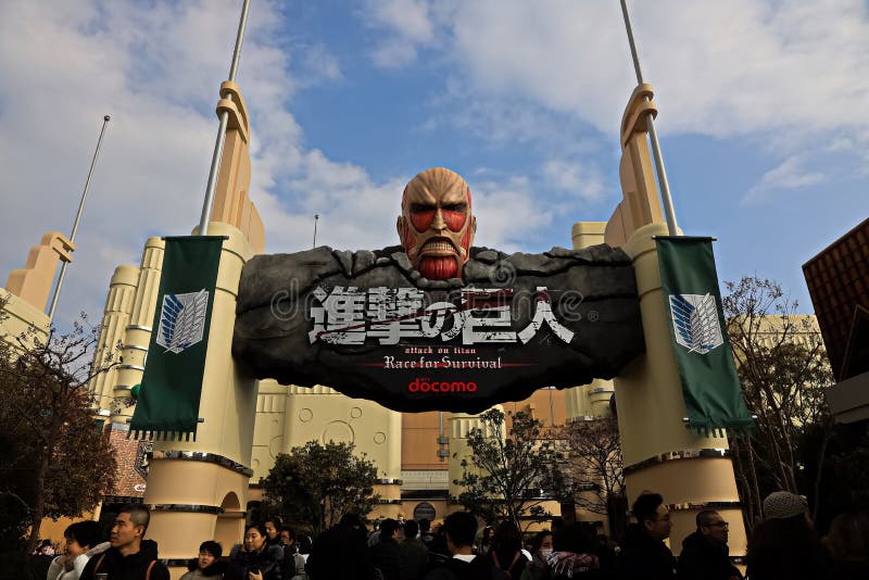 Attack on Titan/Race for Survival XR Ride Sign at Universal Studios