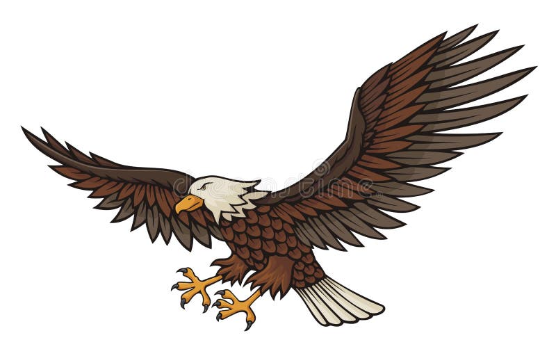 Attaque d'aigle illustration libre de droits Attaque d'aigle illustration libre de droits