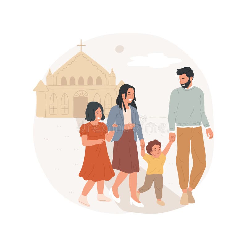 Family Going To Church Stock Illustrations – 47 Family Going To Church