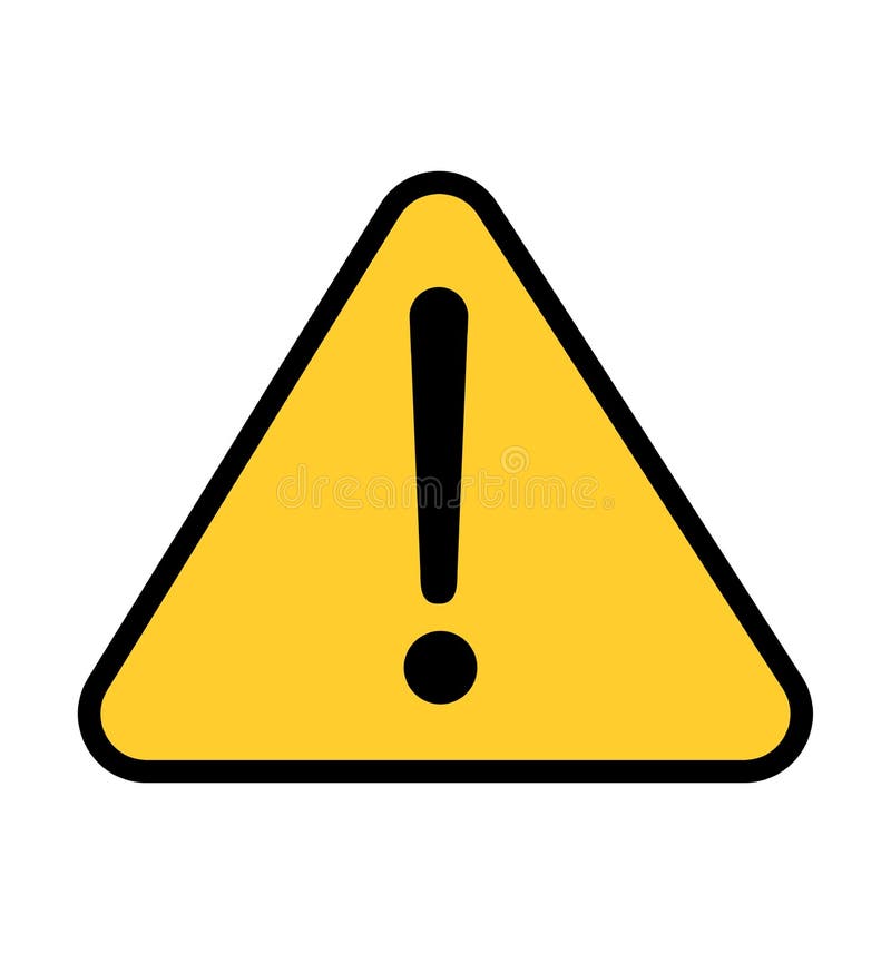 Attention caution icon vector illustration flat on white vector illustration