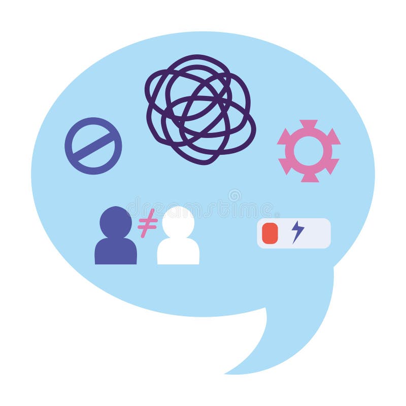 Attention deficit hyperactive disorder stock illustration