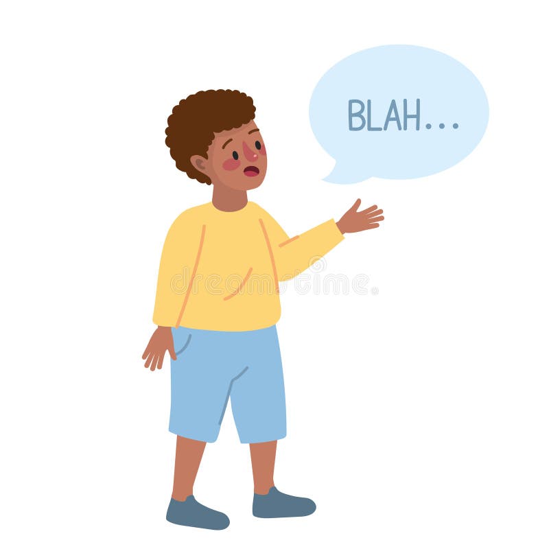 Attention deficit hyperactivity disorder boy vector illustration