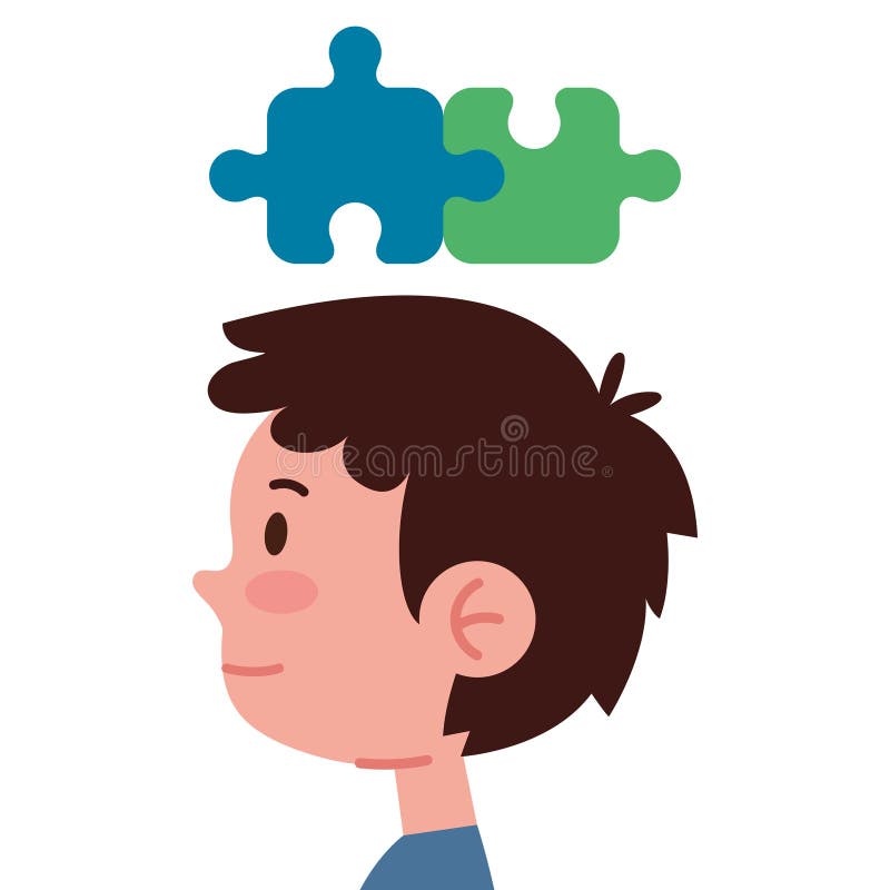 Attention deficit hyperactivity disorder child royalty free illustration