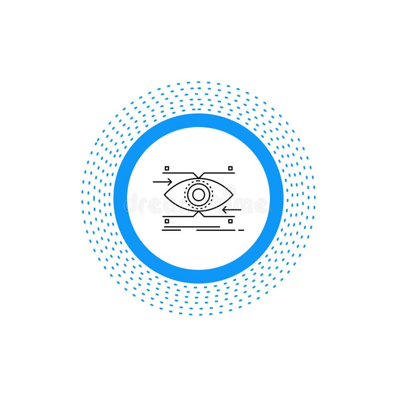 Attention, Eye, Focus, Looking, Vision Line Icon. Vector Isolated