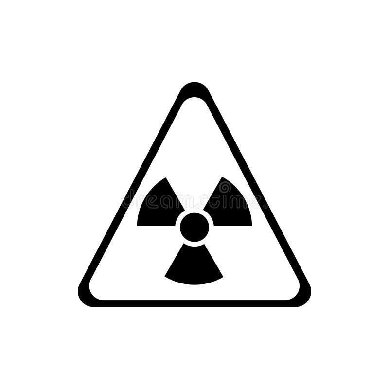 Attention Radioactive Substances Black Element. Warning Sign. Pictogram ...