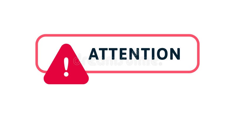 Attention Sign. Vector Modern Color Illustration Stock Illustration ...