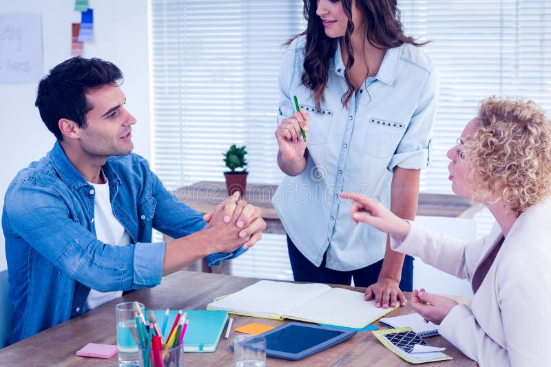 Attentive creative business people in meeting stock photography Attentive creative business people in meeting stock photography