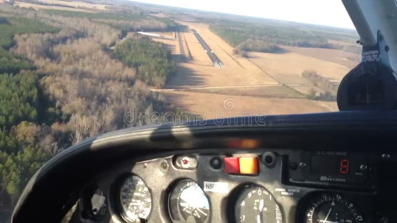 Atterraggio piano dalla cabina di pilotaggio