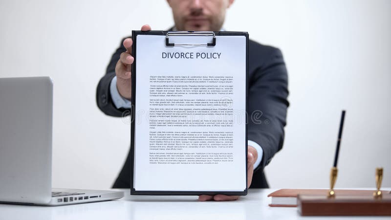 Attorney showing divorce policy, division of property and custody, family law, stock photo. Code division stock images, royalty-free photos and pictures
