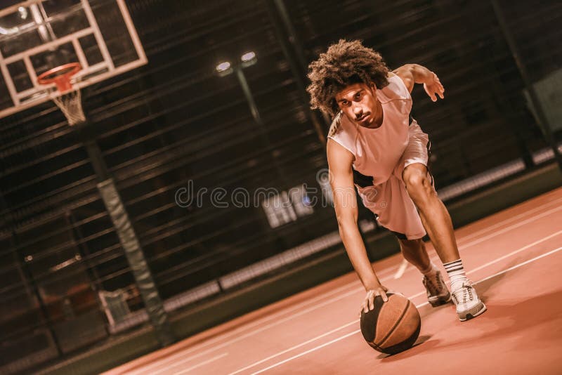 Attractive Basketball Player Stock Image Image of dunk, evening