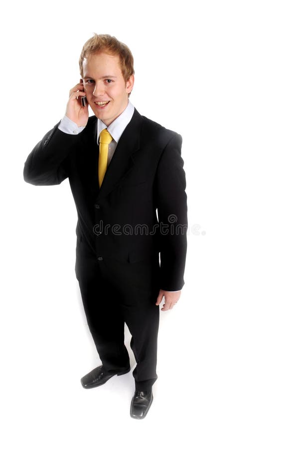 Attractive businessman in dark suit