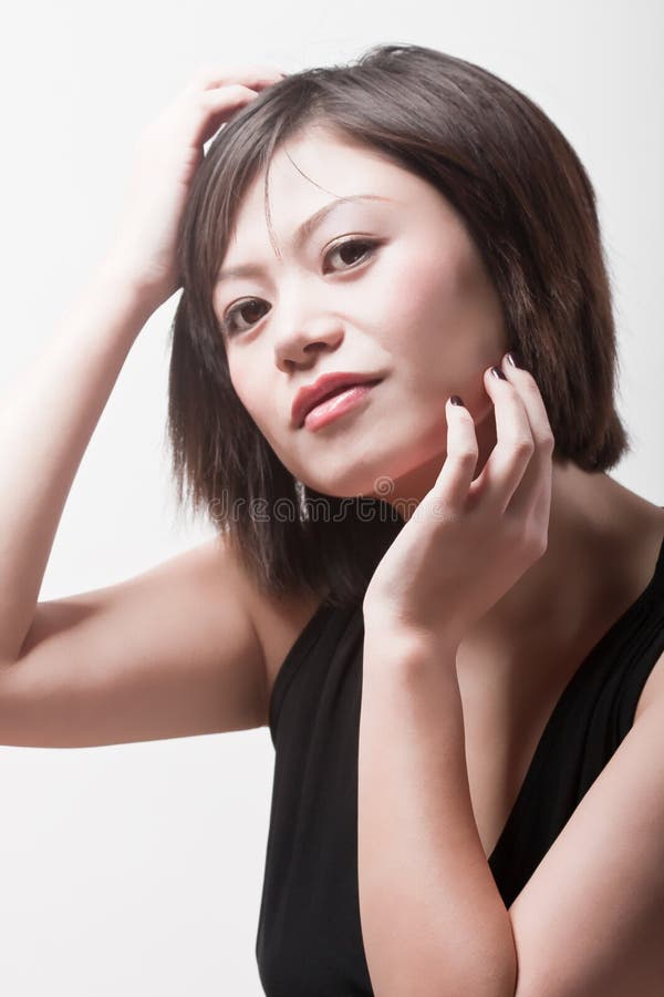 Attractive chinese girl royalty free stock photos