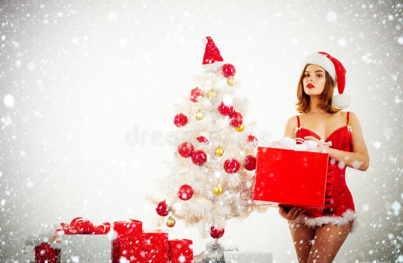 Naked girls in chrismas outfits