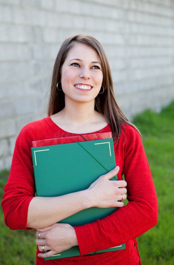 Attractive Cool College Girl Outside Stock Image Image Of Outside Spring 52575291