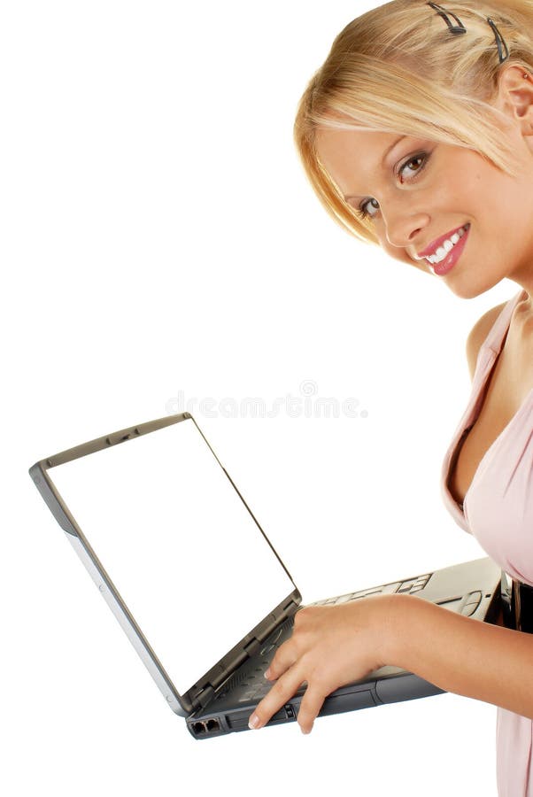 Attractive female beauty holding notebook