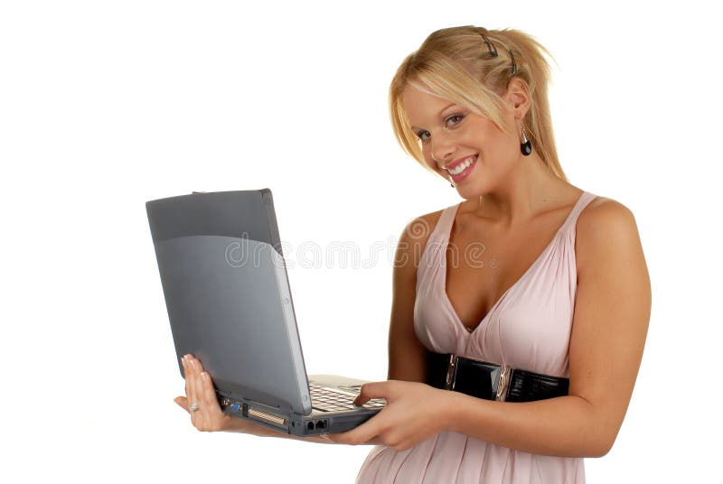 Attractive female with notebook