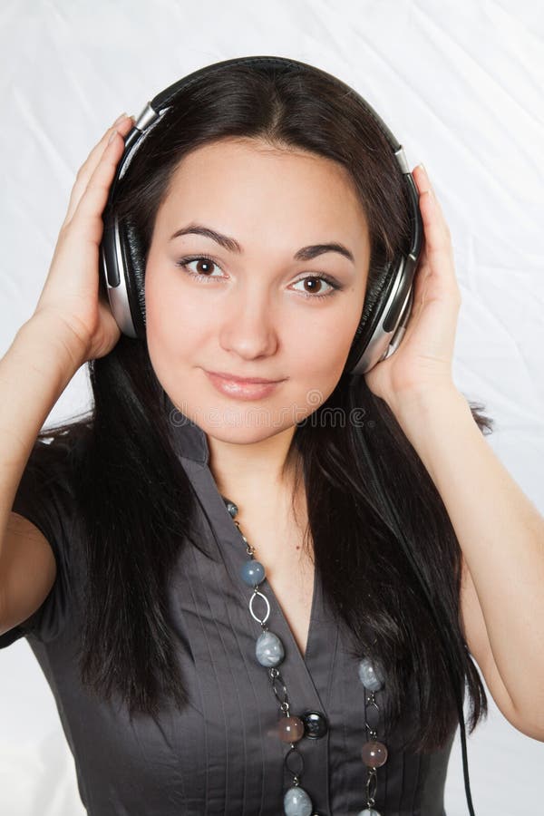 Attractive girl with headphones