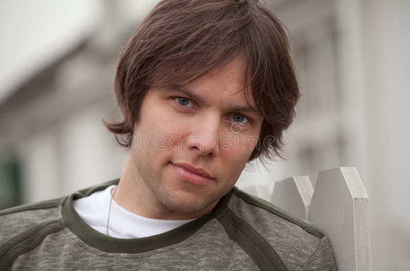 Attractive Man Outside in Sweater