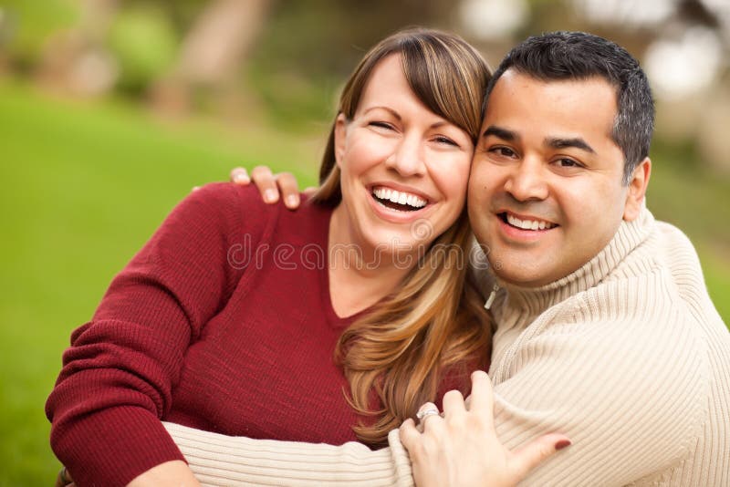 Attractive Mixed Race Couple Portrait