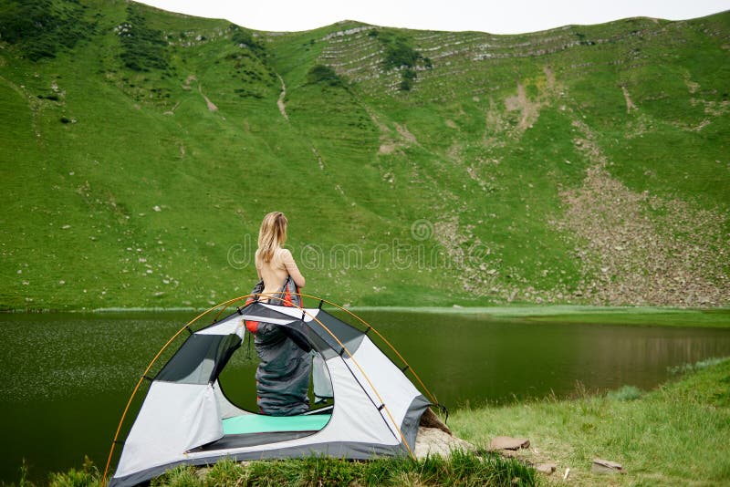 Nude Girl Camping