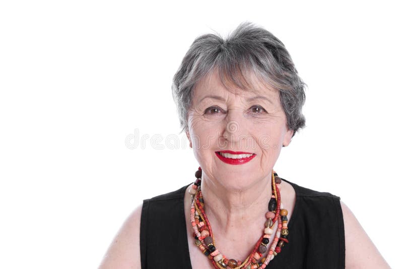 Attractive senior lady - elder woman isolated on white background royalty free stock images Attractive senior lady - elder woman isolated on white background royalty free stock images