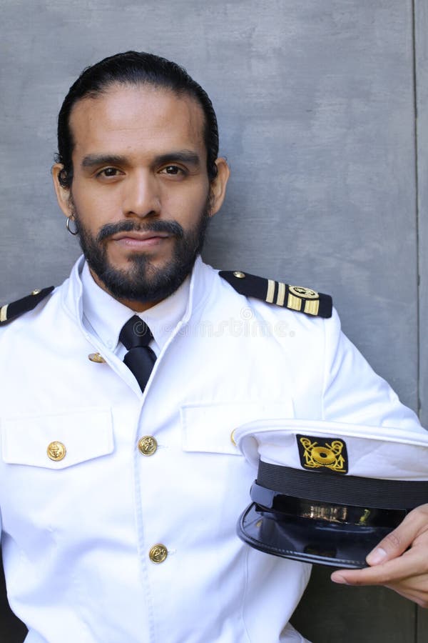 stole Mistillid tiggeri Attractive Ship Captain with Elegant Uniform Stock Photo - Image of naval,  sail: 245803094