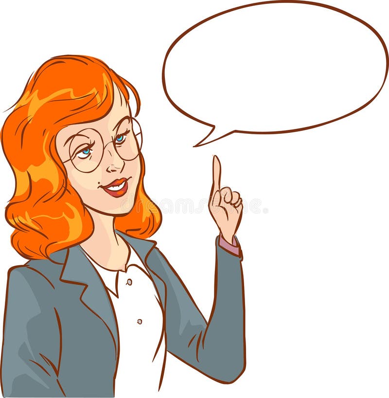 person with thinking bubble clipart